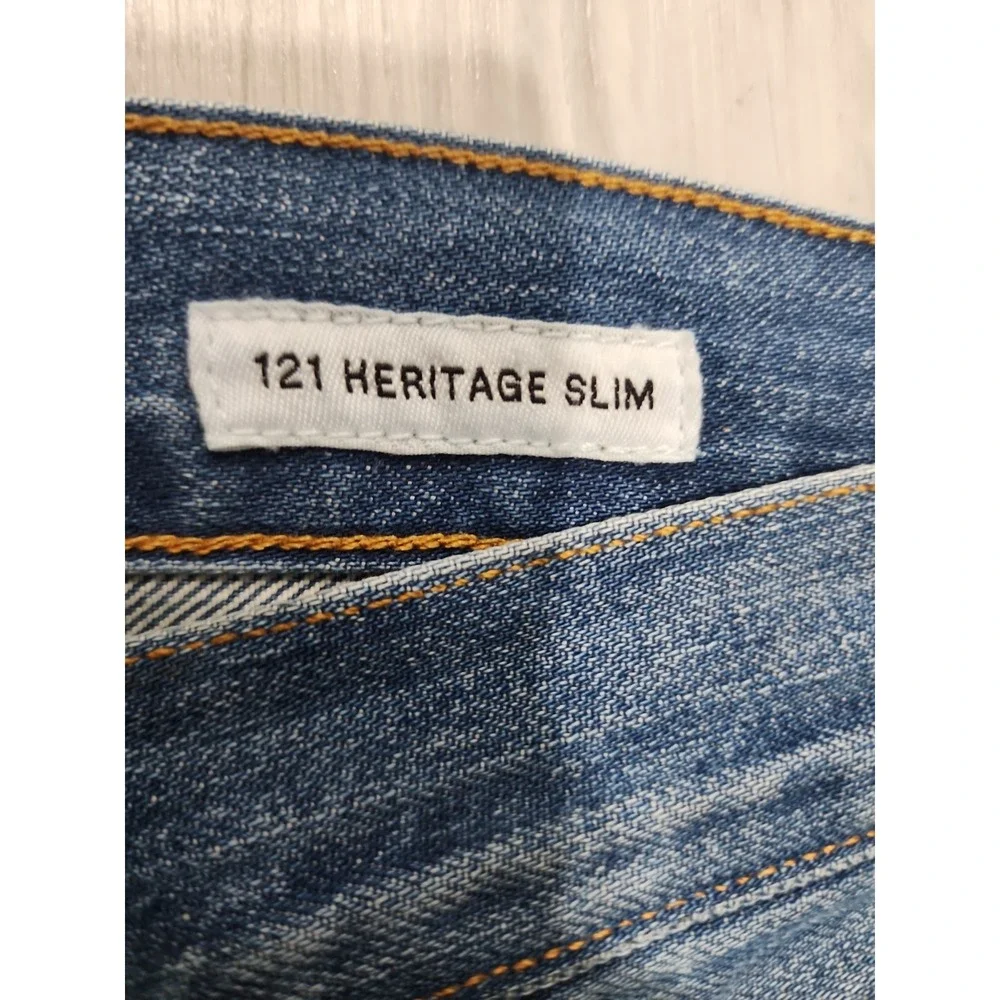 Lucky Brand 121 Heritage White Oak Cone Selvedge Jeans 36x32 Made In US - Picture 7 of 15